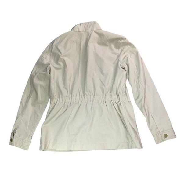Tommy Hilfiger Womens Size Large Zip Front Rain Coat Jacket Cream Lightweight - Picture 2 of 6
